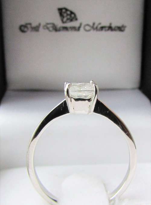 **3/4CT DEAL [R31528]** PRINCESS CUT [0.700ct] SOLITAIRE DIAMOND RING [WHITE GOLD] - BUY SAFE