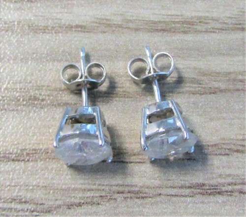 **BARGAIN BUY** MASSIVE CLEARANCE [3.110ct] DEAL ROUND CUT EARRINGS [WHITE GOLD] - BUY SAFE