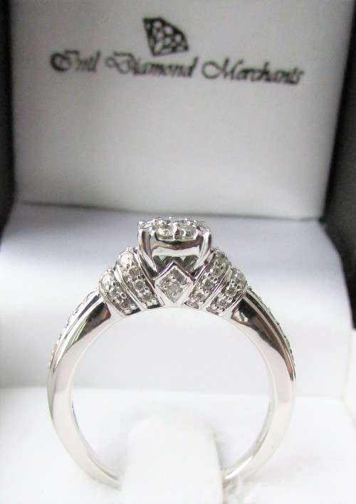 **SUPER SPARKLY [R38083]** DESIGNER CLUSTER [0.730ct] DIAMOND [SI3] RING [WHITE GOLD] - BUY SAFE