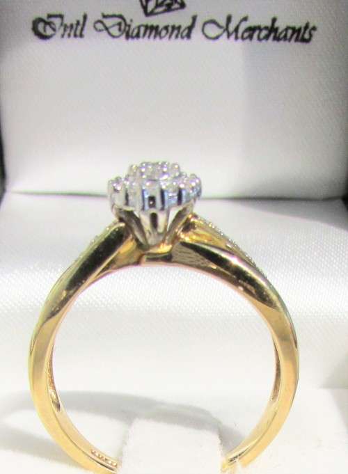 **CRAZY DEAL [R33639]** SPLIT SHANK [0.400ct] DIAMOND RING [YELLOW GOLD] - BUY SAFE