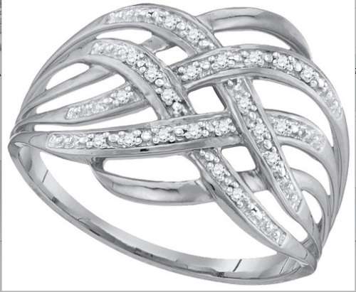 **GORGEOUS [R23419]** HIGH QUALITY [0.220ct] ROUND CUT DIAMOND BAND [WHITE GOLD] - BUY SAFE