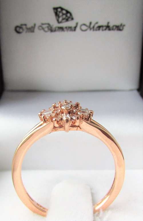 **STUNNING [R28083]** ROUND / BAGUETTE CUT [0.400ct] DIAMOND RING [ROSE GOLD] - BUY SAFE