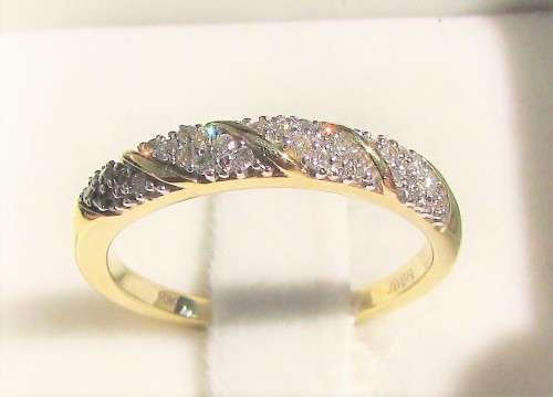 **NEW DESIGN [R29419]** ROUND BRILLIANT CUT [0.310ct] DIAMOND BAND [YELLOW GOLD] - BUY SAFE