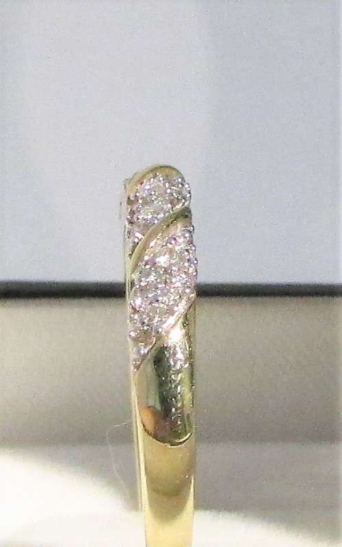 **NEW DESIGN [R29419]** ROUND BRILLIANT CUT [0.310ct] DIAMOND BAND [YELLOW GOLD] - BUY SAFE