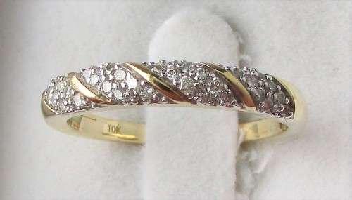 **NEW DESIGN [R29419]** ROUND BRILLIANT CUT [0.310ct] DIAMOND BAND [YELLOW GOLD] - BUY SAFE