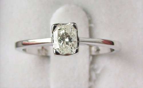 **STUNNING SOLITAIRE [R25036]** RADIANT CUT DIAMOND [0.350ct]  RING [WHITE GOLD] - BUY SAFE