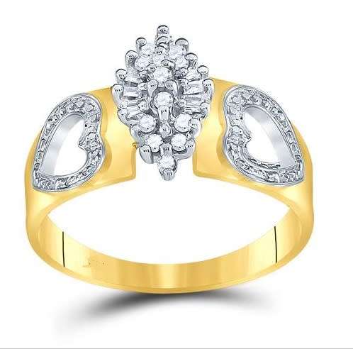 **GORGEOUS | R29639** DESIGNER | 0.300ct | CLUSTER DIAMOND RING | YELLOW GOLD - BUY SAFE