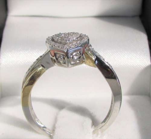 **LIMITED OFFER [R33419]** HIGH QUALITY [0.400ct] DIAMOND HEART RING [YELLOW / WHITE GOLD] -BUY SAFE