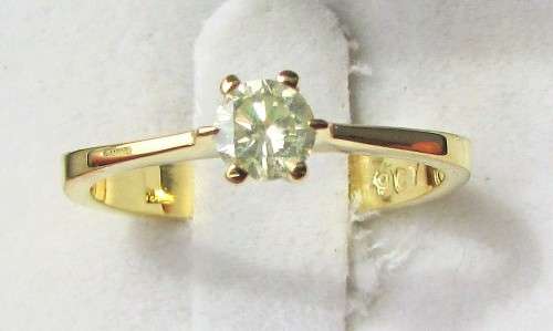 **6 CLAW DESIGN [R26473]** ROUND CUT [0.300ct] SOLITAIRE DIAMOND RING [YELLOW GOLD] - BUY SAFE