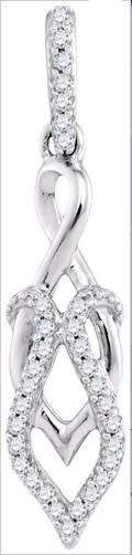**GORGEOUS [R18736]** DIAMOND PENDANT [0.175ct] ROUND CUT [WHITE GOLD] + OPTIONAL CHAIN - BUY SAFE
