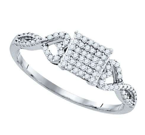 **NEW RANGE [R26639]** DESIGNER [0.300ct] TWIST CLUSTER DIAMOND RING [WHITE GOLD] - BUY SAFE