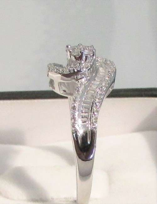 **ULTRA SPARKLY [R28258]** SWIRL DESIGN [0.350ct] DIAMOND RING [WHITE GOLD] - BUY SAFE
