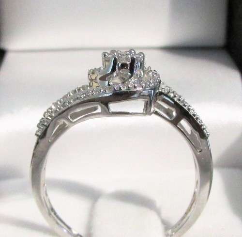 **ULTRA SPARKLY [R28258]** SWIRL DESIGN [0.350ct] DIAMOND RING [WHITE GOLD] - BUY SAFE