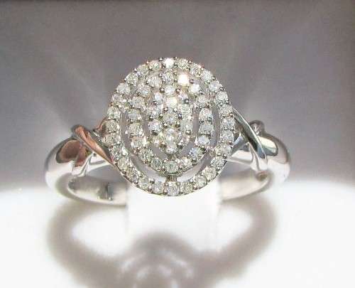 **CRAZY DEAL [R31224]** OVAL DESIGN [0.350ct] DIAMOND RING [WHITE GOLD] - BUY SAFE