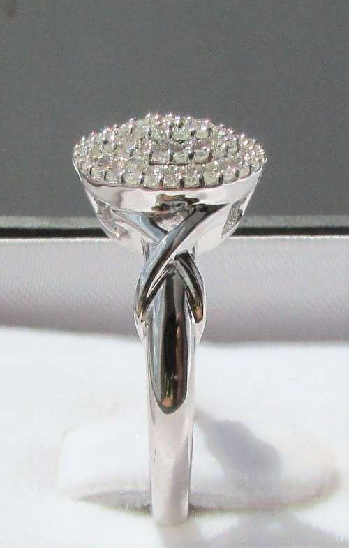 **CRAZY DEAL [R31224]** OVAL DESIGN [0.350ct] DIAMOND RING [WHITE GOLD] - BUY SAFE