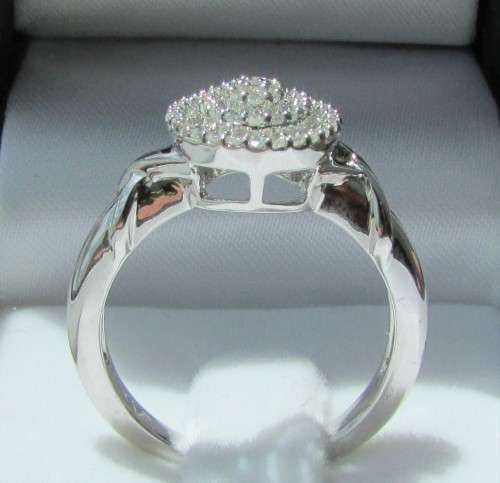 **CRAZY DEAL [R31224]** OVAL DESIGN [0.350ct] DIAMOND RING [WHITE GOLD] - BUY SAFE