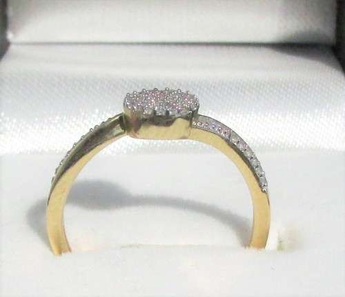 **SWIRL DESIGN COLLECTION [R20639]** CLUSTER [0.200ct] DIAMOND RING [YELLOW GOLD] - BUY SAFE