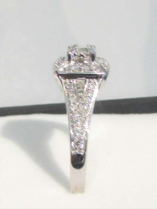 **PRINCESS DESIGN [R30639]** SPLIT SHANK [0.400ct] DIAMOND RING [WHITE GOLD] - BUY SAFE