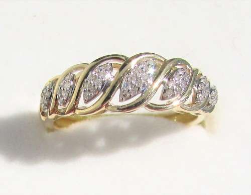 **NEW DESIGN [R19419]** ROUND BRILLIANT CUT [0.200ct] DIAMOND BAND [YELLOW GOLD] - BUY SAFE