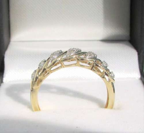 **NEW DESIGN [R19419]** ROUND BRILLIANT CUT [0.200ct] DIAMOND BAND [YELLOW GOLD] - BUY SAFE