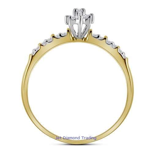 **SUNKISSED COLLECTION [R32639]** DESIGNER [0.350ct] CLUSTER DIAMOND RING [YELLOW GOLD] - BUY SAFE