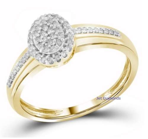 **PAVE DESIGN COLLECTION [R24639]** CLUSTER [0.250ct] DIAMOND RING [YELLOW GOLD] - BUY SAFE