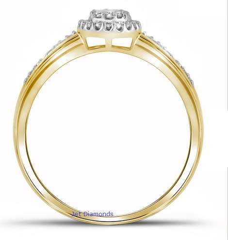 **PAVE DESIGN COLLECTION [R24639]** CLUSTER [0.250ct] DIAMOND RING [YELLOW GOLD] - BUY SAFE