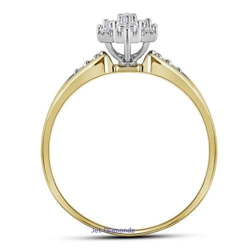 **STAR DESIGN COLLECTION | R21639** CLUSTER | 0.200ct | DIAMOND RING | YELLOW GOLD - BUY SAFE