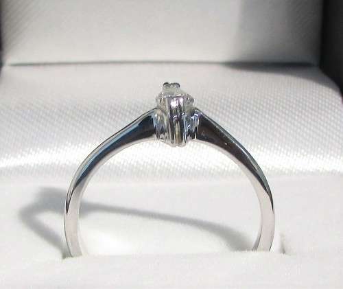 **SPECIAL [R23314]** MARQUISE CUT [0.385ct] DIAMOND SOLITAIRE RING [WHITE GOLD] - BUY SAFE