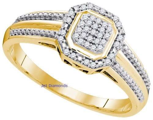 **GORGEOUS [R27639]** DESIGNER DIAMOND [0.300ct] RING [YELLOW GOLD] - BUY SAFE