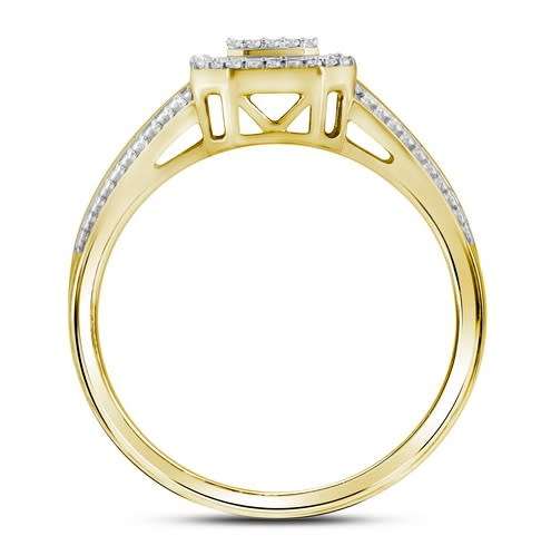 **GORGEOUS [R27639]** DESIGNER DIAMOND [0.300ct] RING [YELLOW GOLD] - BUY SAFE