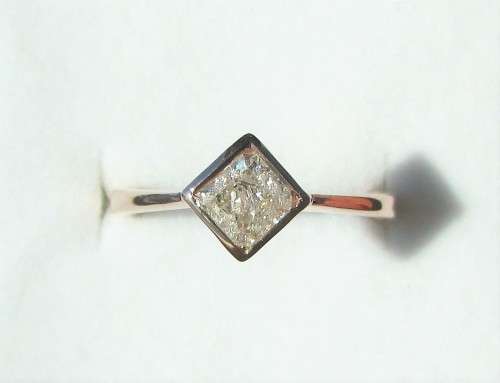 **SPECIAL [R24143]** CUSHION CUT [0.700ct] SOLITAIRE DIAMOND RING [ROSE GOLD] - BUY SAFE