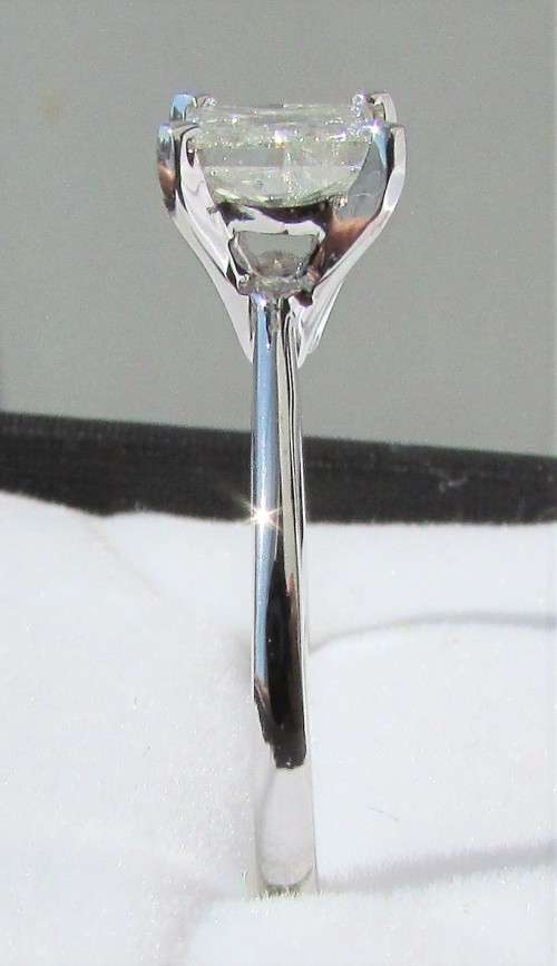 **BARGAIN BUY** OUR FAMOUS 1CT PRINCESS CUT DIAMOND SOLITAIRE RING [1.000ct]  WHITE GOLD - BUY SAFE