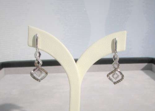 **EXQUISITE [R30893]** DESIGNER DROP [0.375ct] DIAMOND EARRINGS [WHITE GOLD] - BUY SAFE
