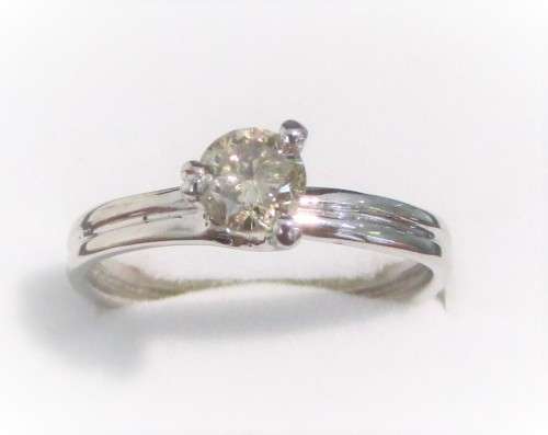 **1/2ct SPECIAL [R27314]** ROUND CUT [0.570ct] SOLITAIRE DIAMOND RING [WHITE GOLD] - BUY SAFE