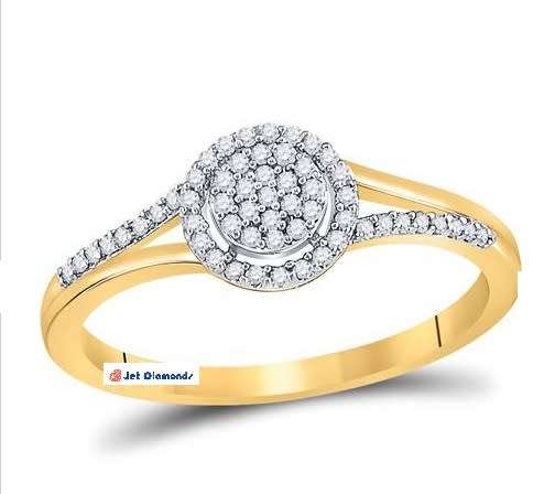 **SWIRL DESIGN | R27451** ROUND CUT | 0.300ct | DIAMOND RING | YELLOW GOLD - BUY SAFE