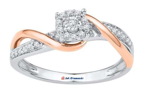 **NEW RANGE [R26639]** DESIGNER [0.300ct] TWIST CLUSTER DIAMOND RING [WHITE GOLD] - BUY SAFE