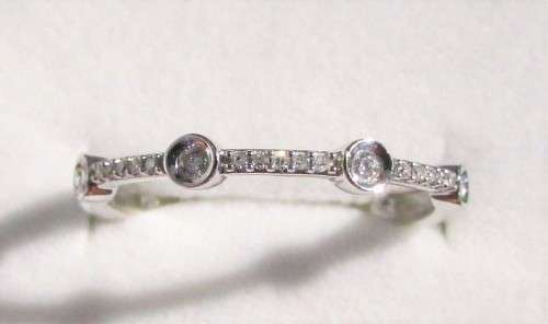 **STACKABLES [R21004]** ROUND BRILLIANT CUT [0.175ct] DIAMOND BAND [WHITE GOLD] - BUY SAFE