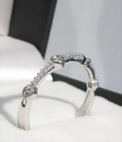 **STACKABLES [R21004]** ROUND BRILLIANT CUT [0.175ct] DIAMOND BAND [WHITE GOLD] - BUY SAFE