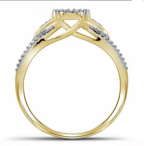 **GORGEOUS [R30639]** DESIGNER DIAMOND [0.350ct] RING [YELLOW GOLD] - BUY SAFE