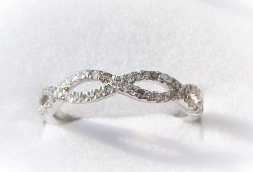 **CLEARANCE DEAL** TWIST DESIGN [0.400ct] DIAMOND BAND [18KT WHITE GOLD] - BUY SAFE