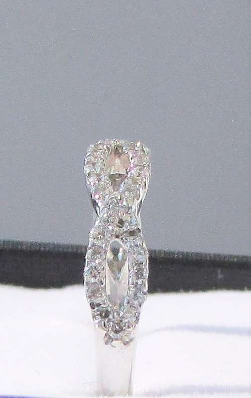 **CLEARANCE DEAL** TWIST DESIGN [0.400ct] DIAMOND BAND [18KT WHITE GOLD] - BUY SAFE