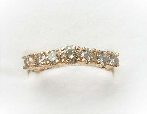 **GORGEOUS [R41518]** 7 DIAMOND ETERNITY [0.800ct] DIAMOND RING [YELLOW GOLD] - BUY SAFE