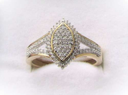 **NEW COLLECTION [R31639]** DESIGNER [0.375ct] DIAMOND RING [YELLOW GOLD] - BUY SAFE