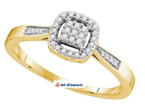 **NEW RANGE [R26639]** DESIGNER [0.300ct] CLUSTER ROUND CUT DIAMOND RING [YELLOW GOLD] - BUY SAFE