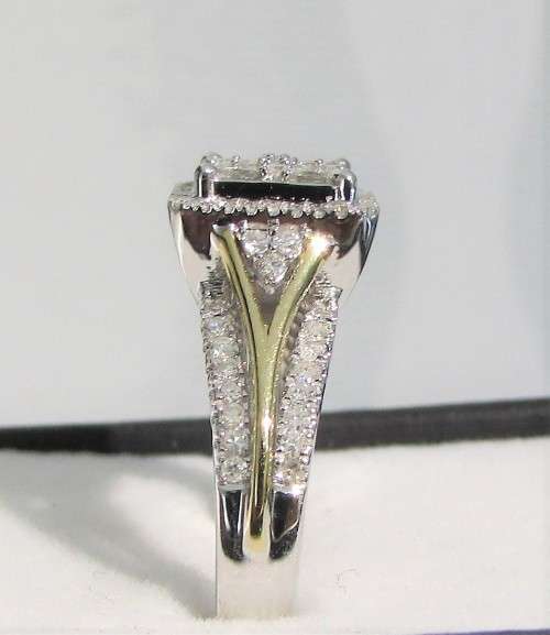 **SUPER SPARKLY [R65643]** PRINCESS / ROUND DESIGN [1.00ct] DIAMOND RING [WHITE GOLD] - BUY SAFE