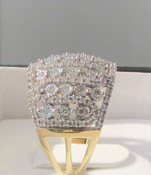 **GORGEOUS [R40419]** HIGH QUALITY [1.00ct] ROUND CUT DIAMOND BAND [YELLOW GOLD] - BUY SAFE