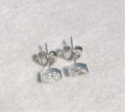 **DIAMOND STUD DEAL [R39893]** MARQUISE CUT [0.510ct] DIAMOND EARRINGS [WHITE GOLD] -  BUY SAFE