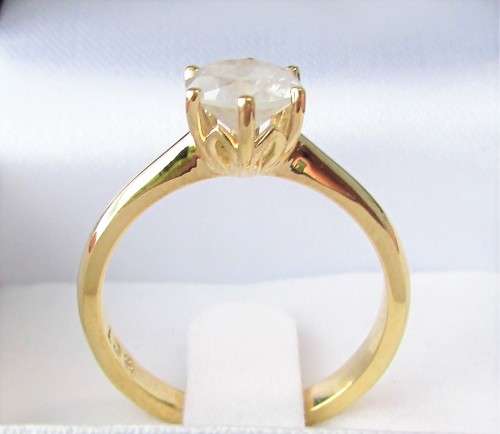 **BARGAIN BUY** ROUND CUT [1.050ct] DIAMOND SOLITAIRE RING [YELLOW GOLD] - BUY SAFE