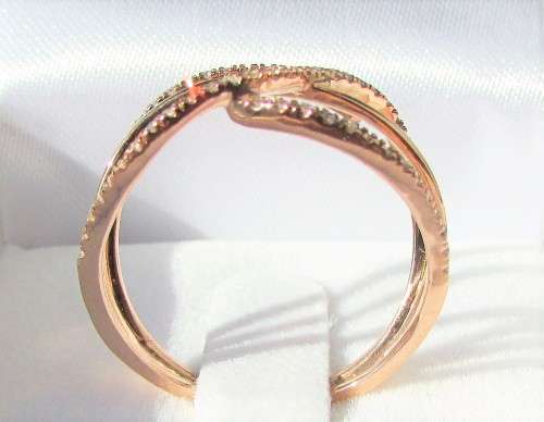**GORGEOUS [R28419]** HIGH QUALITY [0.300ct] ROUND CUT DIAMOND BAND [ROSE GOLD] - BUY SAFE